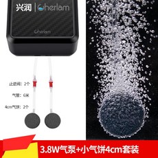 Cherlam 에어레이션 어항산소공급기 어항기포기 산소발생기 어항산소발생기, 【3.8W / 12L】 더블 홀 에어 펌프개