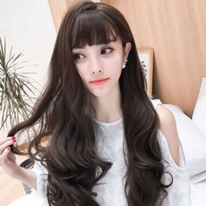T1_여신가발 웨이브가발 여성가발_L/N:DE+0EBFD6 ; 통가발 패션가발 여성통가발 가발 자연스러운통가발 TN2B5, t1 1, t1 세이렌 롱 가발-밀크브라운(망 없음)