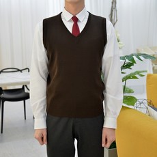 교복몰 보풀방지 브라운 교복조끼(남자)
