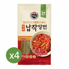 백설 대왕 납작당면, 300g, 4개