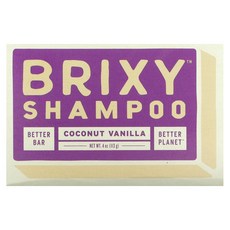 브릭시 Brixy Shampoo Bar Coconut Vanilla 1 Bar 4 oz (113 g), 1개