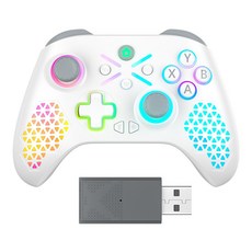 Xbox 시리즈 XSXbox One 컨트롤 PC용 게임용 게임패드 650mah 배터리 무선 컨트롤러 다기능 조이스틱, 1개, 05 RGB 02, 한개옵션2