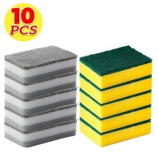 1 20 양면 브러시 주방 냄비 도구 수세미 스폰지 팬 패드 설거지 청소, Mixed- 10PCS