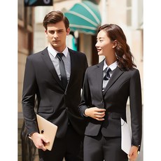 others 양복 수 트 커 리 어 룩 남녀 공용 춘추 판 작업복 ol 3 종 세트 로고 여자 남자 넥타이 S