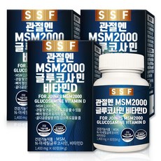 순수식품 관절 MSM 1500 글루코사민 비타민D 엠에스엠 3박스(180정), 60정, 3개