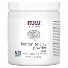 나우 푸드 NOW Foods 벤토나이트 클레이 파우더 순수 성분 312G 11OZ), 1개
