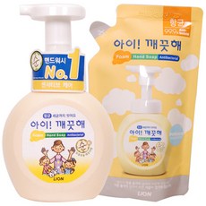 CJ라이온 아이깨끗해 순 향균핸드솝 + 리필형 4개, 1세트