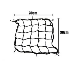 바이크그물망 오토바이그물망 자전거그물망 30x30cm 40x40cm 오토바이 6 후크 탄성 번지 네트 오토바이 보관 헬멧 탱크 수하물 후크 메쉬 오토바이 액세서리, 블랙 30x30cm