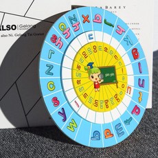 Qiaolinglong 어린이 오감 조기교육 중국어공부 시계 교구 선물, ONE
