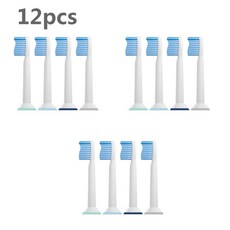 HX6054/12/20/32pcs 브러시 헤드 전동 칫솔 교체 Ph Sonicare Sensitive Easy Diamond Clean, [01] 12 pcs