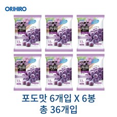 일본 오리히로 곤약젤리 포도맛 6봉, 6개