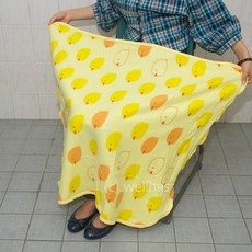 포근 무릎담요(병아리옐로) 100x80cm 블랭킷 캠핑 등산 여행 차량