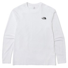 [노스페이스] 코튼 베이직 긴팔 라운드티 NT7TN01B_WHT