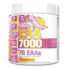 EVLUTIONNUTRITION EAA 7000 필수아미노산 핑크 레모네이드 맛, 1개, 309g