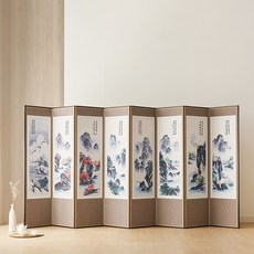 Jeulgeounjib 山水畫秋莎八折屏風混色