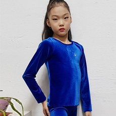 한디자인 리듬체조 연습복 벨벳 소프트 롱슬리브 (블루)