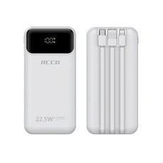 도킹형보조배터리10000 [고속충전] 알씨코 22.5W 미니 보조배터리 10000mAh [일체형케이블] 화이트