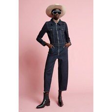 LEVI'S 리바이스 Onesie 인디고 집업 포켓 크롭 진 데님 점프 수트