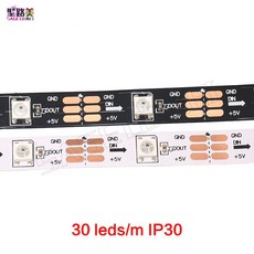 1 M 4 M 5 M LED 픽셀 주소 지정 WS2812B 블랙 화이트 30 60 144 LEDS M WS2812IC 30 60, 1M 144 IP67 white^+9300