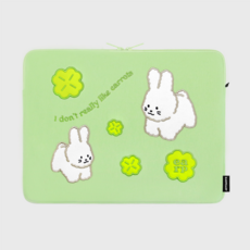 어프어프 CLOVER WHITE POPO-GREEN(노트북파우치)