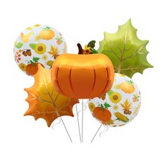 쏙쏙마켓 가을 풍선세트 다람쥐 도토리 호박 단풍잎 추수감사절 가을환경 꾸미기, 호박