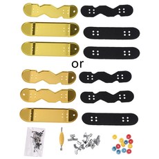 뇌 개발 핑거 스케이트 보드를위한 1pc DIY 미니 가젯 장난 손가락 롤러, 다이내믹 골드 스케이트 보드 자체 설치, 1개