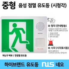 음성점멸유도등 네오 피난구유도등 소형 중형 대형 고급브랜드 시청각유도등 / 음성 시청각경보 / 노약자, 1. 네오 음성점멸 피난구 소형(벽부), 1개