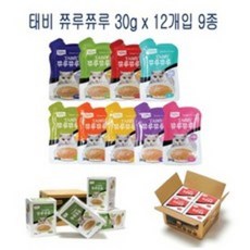 테비토퍼 쮸루쮸루 고양이파우치 생선 30g, 오리지널, 24개