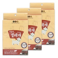 설레개 강아지 간식, 소고기맛, 300g, 3개 소고기맛, 3개