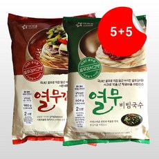 아워홈 열무 김치말이국수 980g 5개 + 열무 비빔국수 604g 5개 (총 10개)