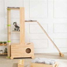  놀이터 캣타워 원목 화장실 1P 흥미유발 고양이 H타입 고양이스크래쳐 고양이스트레스해소, 상세페이지 참조 