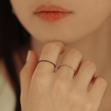 미닝풀앤드 14K 이태리 체인 반지