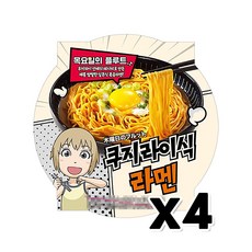 목요일의플루트 쿠지라이식 라멘 즉석용기면 121g x 4개 - 무겐호면