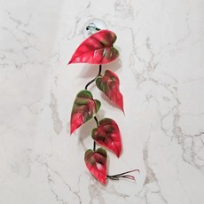 플라스틱 넝쿨 크레스티드 게코 도마뱀 파충류 사육장 꾸미기 인조풀 반짝CR 반짝크레, 1개, 스킨핑크