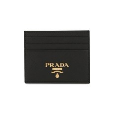 [프라다] 여성 사피아노 로고 블랙 카드 지갑 1MC025 QWA F0002