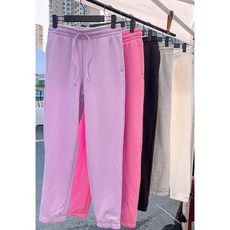 기모 조거팬츠 남녀공용 겨울 트레이닝바지 빅사이즈 S M L XL 5컬러 핑크 보라 그레이 화이트 블랙