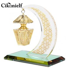Cikonielf 이슬람 크리스탈 장식 교회 공예 모델 이슬람 장식 미니 clystal 문 모양의 궁전 램프 모델, 한개옵션0