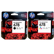 HP 678 잉크 검정+컬러 세트 HP3545 HP4645 HP2545 HP3540, 검정(CZ107AA)+컬러(CZ108AA), 1세트