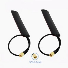 [해외] 3G 4G LTE 안테나 3DBI WIFI 안테나 SMA 남성 패치 ANTENA 화웨이 B310 B315 라우터 ZTE MF28G MF283 모뎀 2 짝, 상세내용표시
