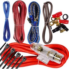1500W Gravity 8 게이지 증폭기 설치 배선 키트 Amp PK28 Ga Red - DIY 취미 활동용 자동차/트럭/모터사이클/RV/ATV