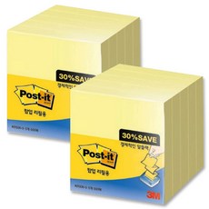 3M 쓰리엠 포스트잇 팝업리필용 76x76mm 알뜰팩 대용량 1000매 세트, 노랑계열