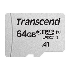 트랜센드 마이크로 SDHC 메모리 카드 + SD 어댑터 USD300S-A, 64GB