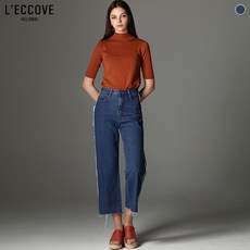 르오트 [레코브] 딥 블루 트리밍 와이드 팬츠