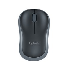Logitech 2.4G 무선 수신기 그레이와 로지텍 (로지텍) M185 (M186) 대칭 마우스 사무실, 회색, 보통주