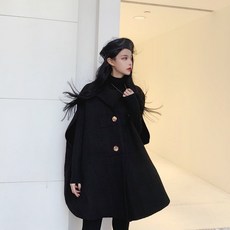여성 아우터 모직코트 세련된 망토 데일리 데이트룩