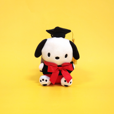 BSC 산리오 학사모 인형 13cm 키링 고양이 강아지 키홀더 1개 학사모 포차코 키링 상품 이미지