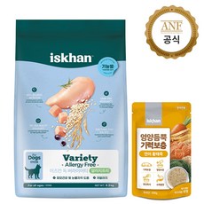 이즈칸 독 알러지프리 6.5kg+영양듬뿍 연어황태죽 100g, 6.5kg, 1개 - 강아지모질사료영양공급