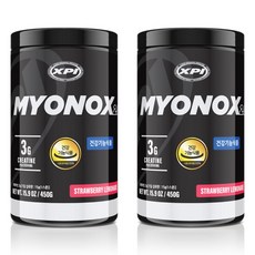 XPI 헬스부스터 마이오녹스 크레아틴 프리워크아웃 딸기레몬에이드맛, 450g, 2개