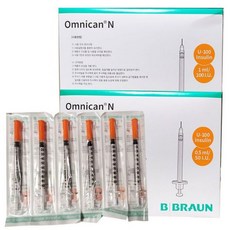 비브라운 인슐린주사기 30G 8mm 1cc 100개 일회용, 본상품선택