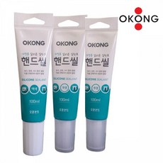 오공 핸드씰 튜브형 실리콘 투명 100 ml, 3개입